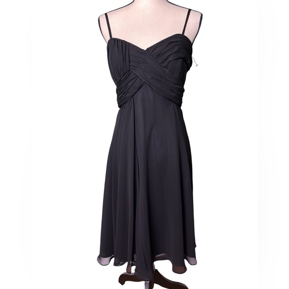 White House black market strap/strapless convertible black cocktail dress 12